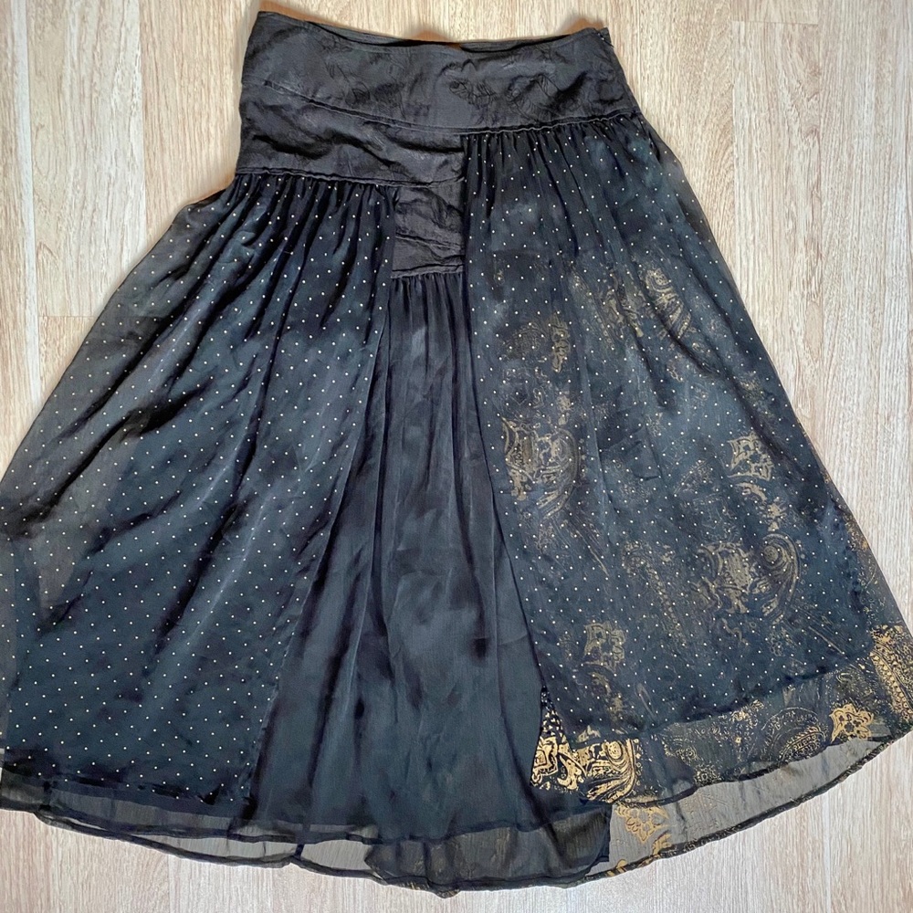 Long Free People Black Skirt